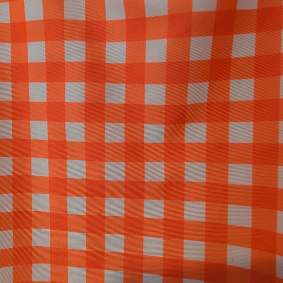❤️ 2 For 10 ❤️ 6T Orange Gingham One-Piece Swimsuit - Picture 3 of 3
